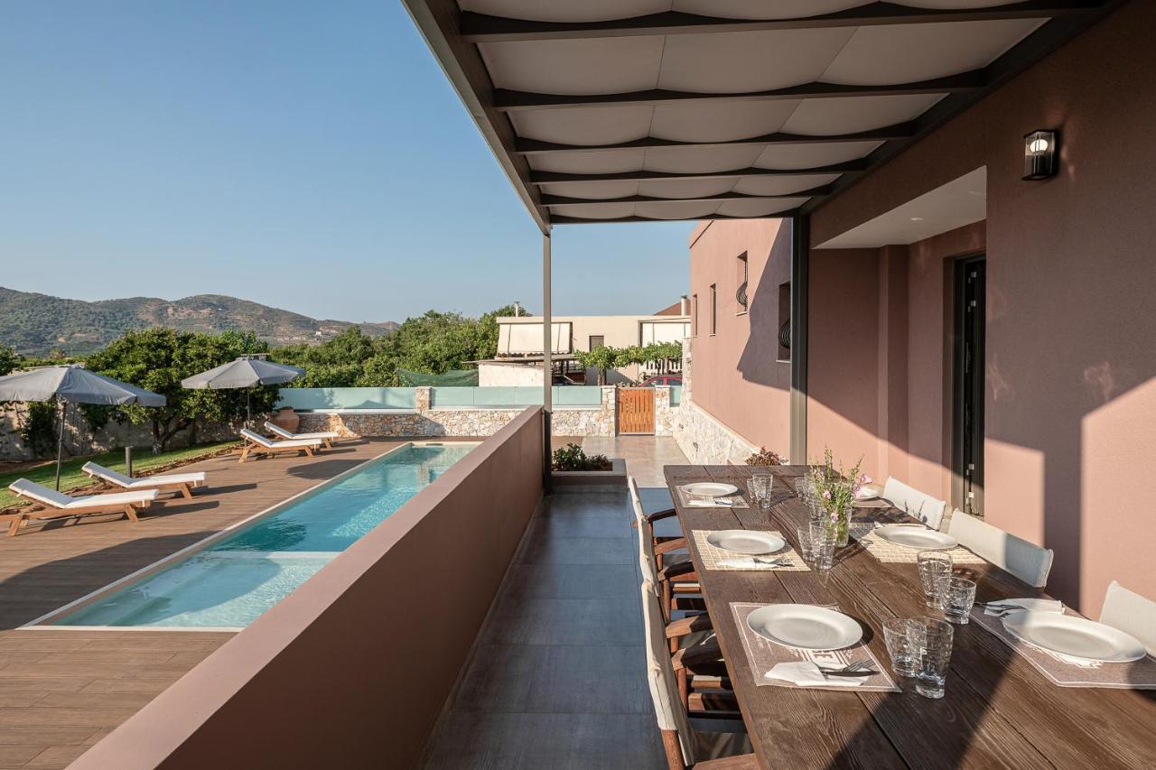 Villa Enny, 3 Bd With Private Heated Pool Agia  Bagian luar foto