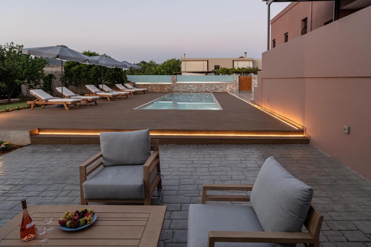 Villa Enny, 3 Bd With Private Heated Pool Agia  Bagian luar foto